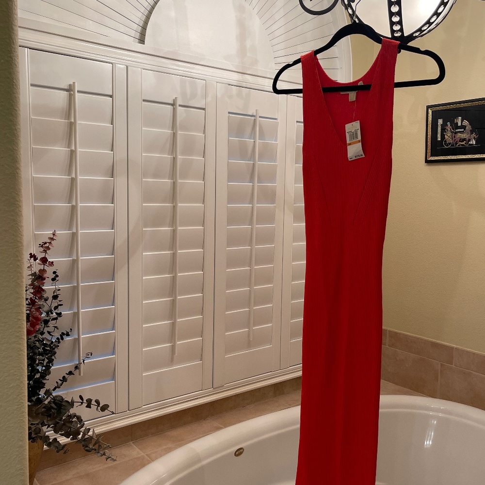 Michael kors maxi form fitting dress